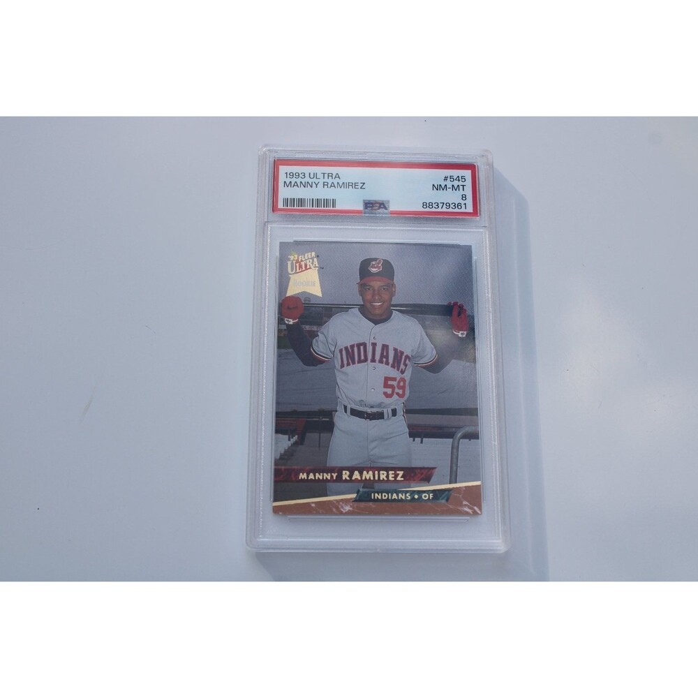 1993 Fleer Ultra Manny Ramirez #545 PSA 8 NM-MT Cleveland Indians RC Era